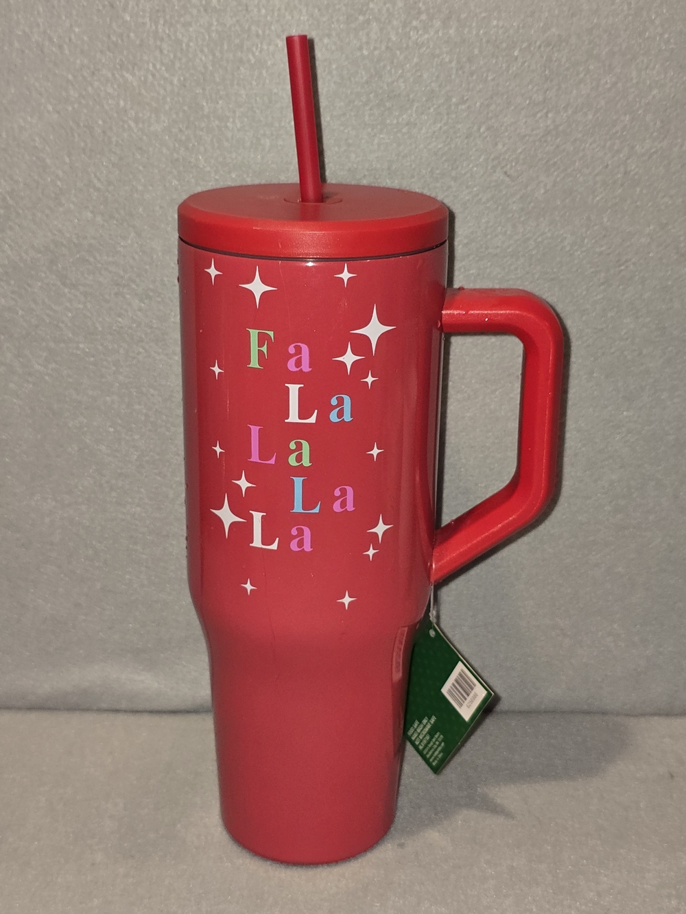 Holiday Travel Tumbler - Red Fa La La Design